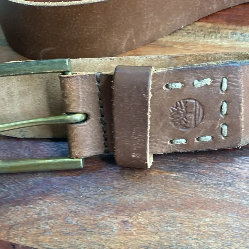 TIMBERLAND 38 Unisex Genuine Leather Belt